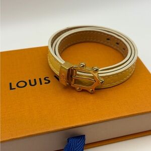 Louis Vuitton Cream Vernis Wrap Bracelet